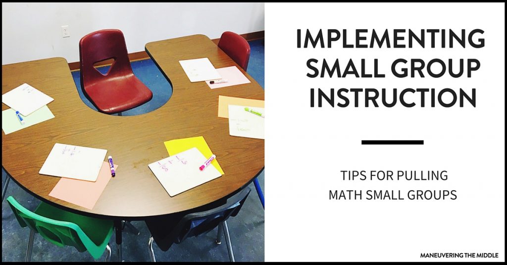It is possible to use math small group instruction in middle school with a bit of upfront planning! Tips for implementation and ideas to get your math small groups running smoothly. 