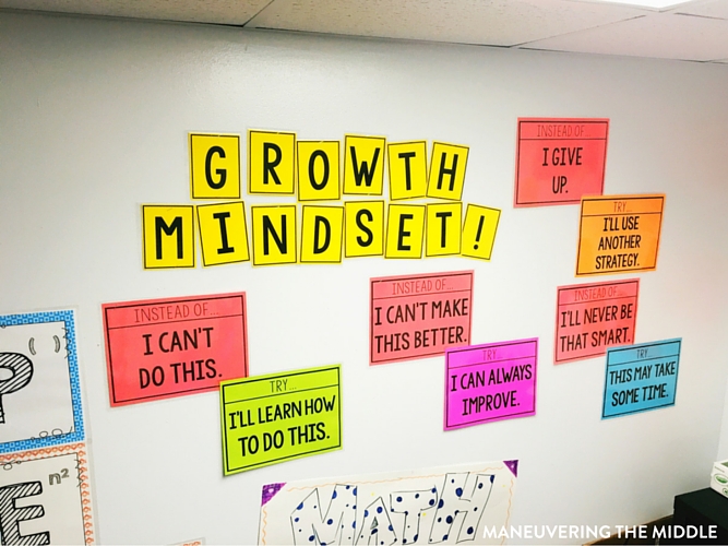 Great ideas and inspiration in this middle school classroom reveal - from decorating to small group areas to hanging posters and anchor charts. | maneuveringthemiddle.com