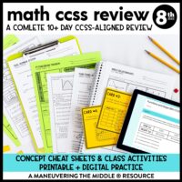 8th grade ccss test prep review