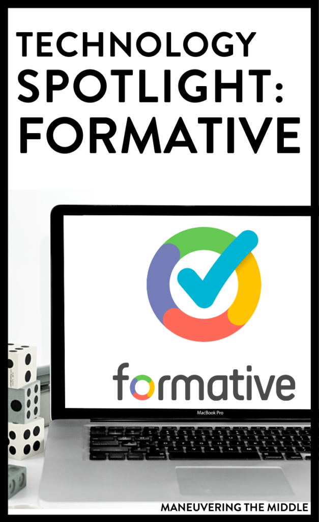 Go Formative is an amazing tech tool that allows you to make any paper lesson digital. Add questions, scaffold, insert videos, and watch students work in real-time. Check out why we love Go Formative here. | maneuveringthemiddle.com