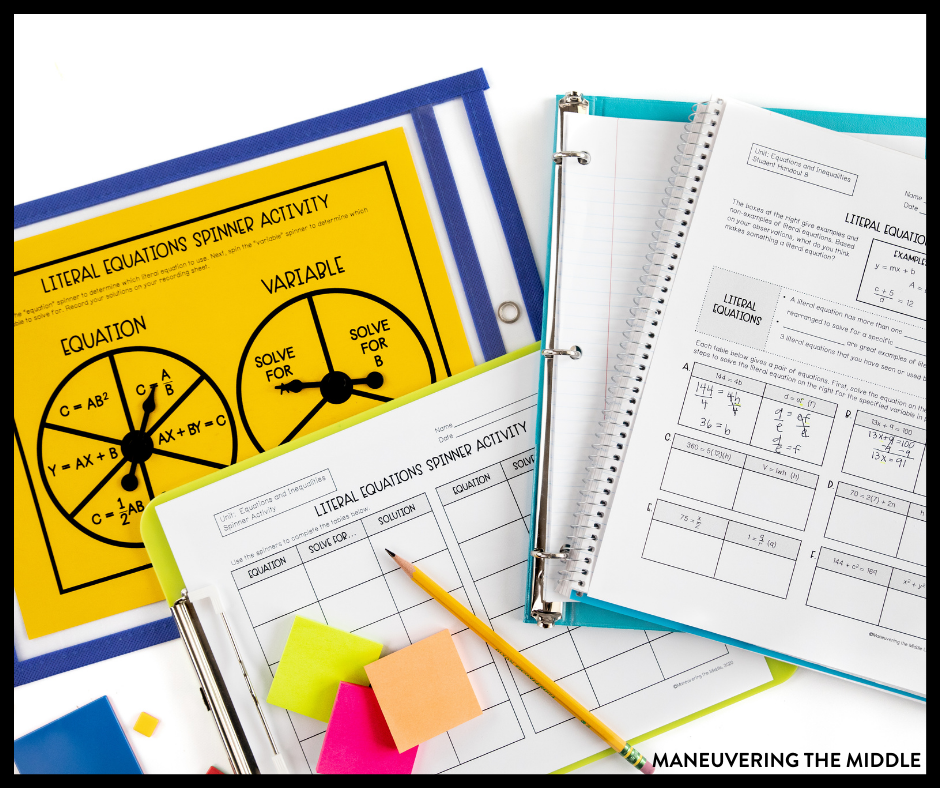 Solving for y is needed for slope-intercept & systems of equations, but can be tricky for students. Check out our tips to teach this skill. | maneuveringthemiddle.com