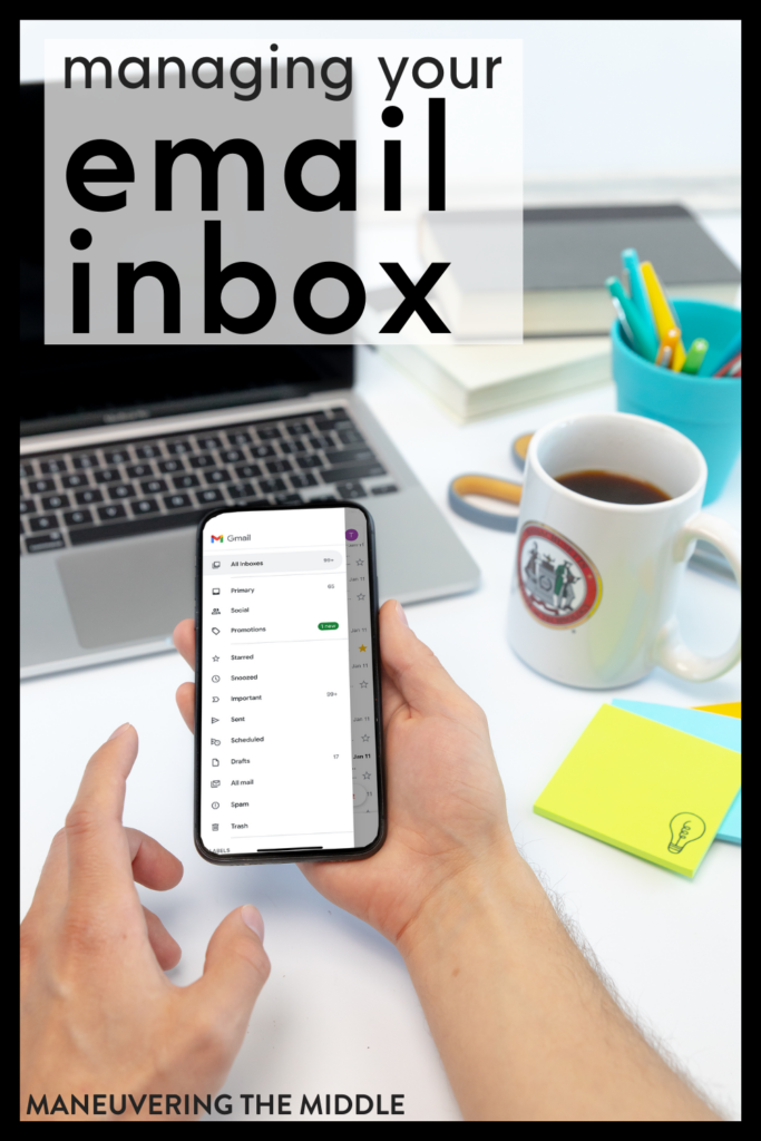 Email organization can save your time and energy. If you want to control your inbox, and not let it control you, then these tips are for you! | maneuveringthemiddle.com