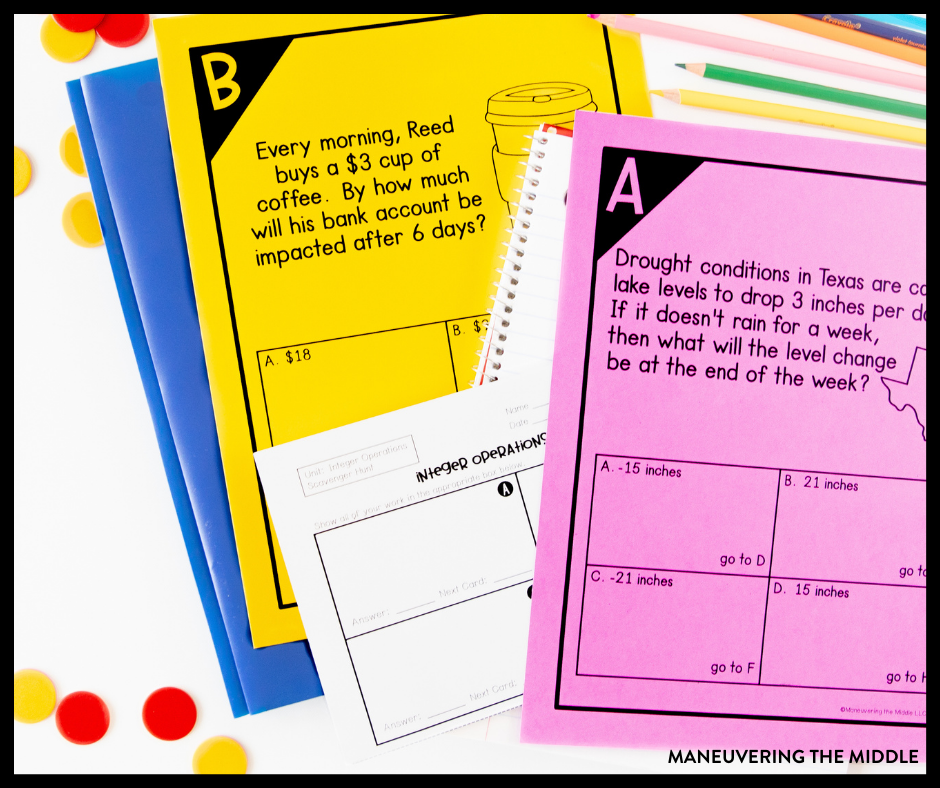 Multiplying and dividing integers can be confusing to students. Here are our tips for making this concept concrete. Plus, a freebie to help teach the rules! | maneuveringthemiddle.com