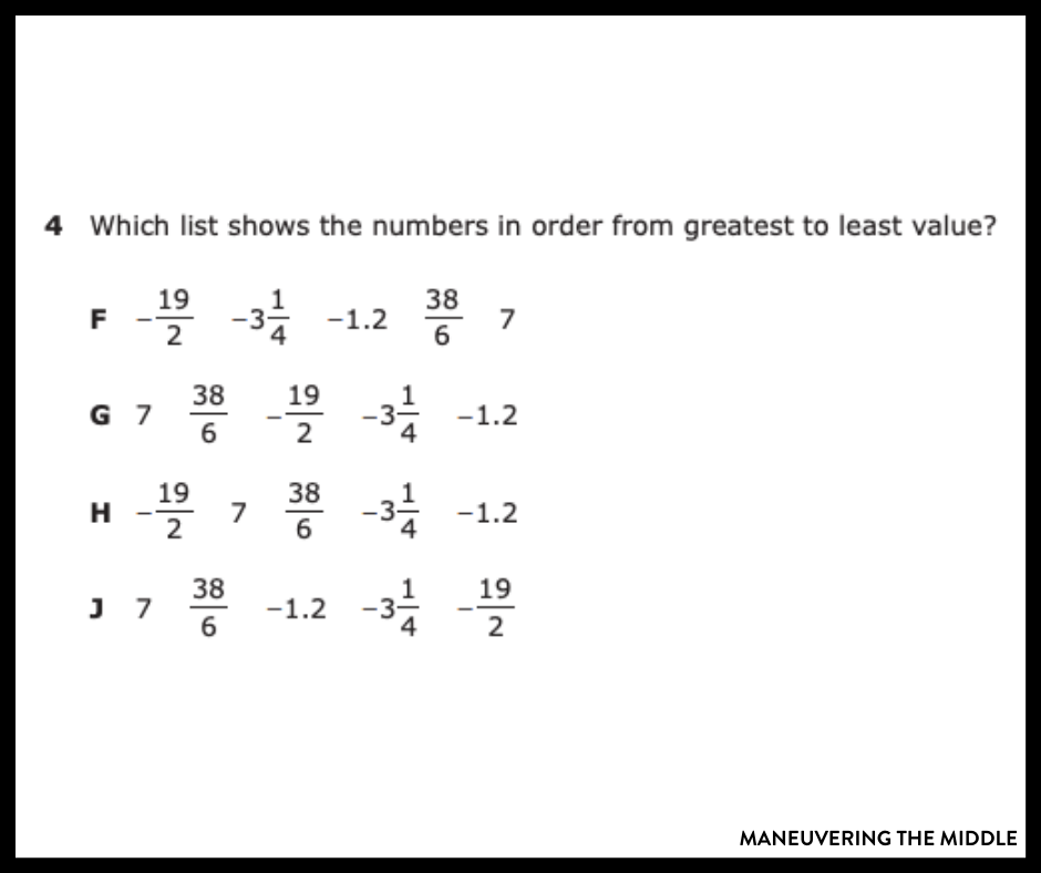 Ordering rational numbers is a middle school skill that requires a whole lot of other prerequisite skills. Check out post for tips to help students master. | maneuveringthemiddle.com