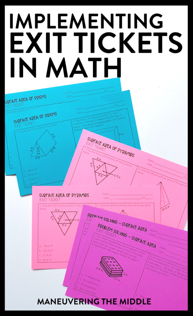 Exit tickets are a great way to gauge students' understanding, drive instruction, and invest students in mastering the content that same day. | maneuveringthemiddle.com