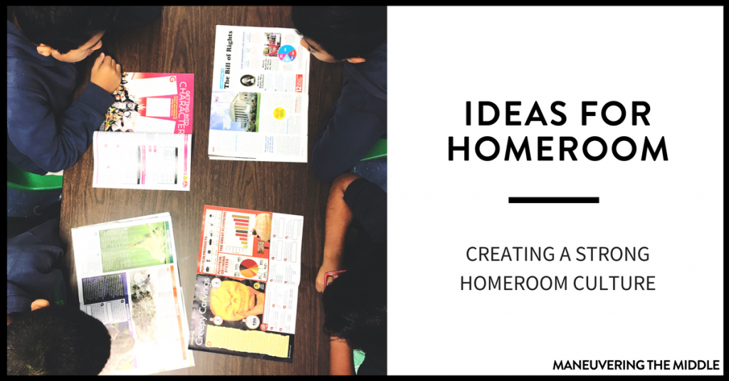 My school day and year is more successful when I have taken the time to make the most of my homeroom. Here are ideas for your homeroom! | maneuveringthemiddle.com