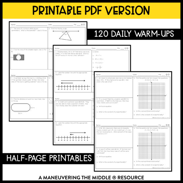 7th grade ccss daily math warm-ups 2