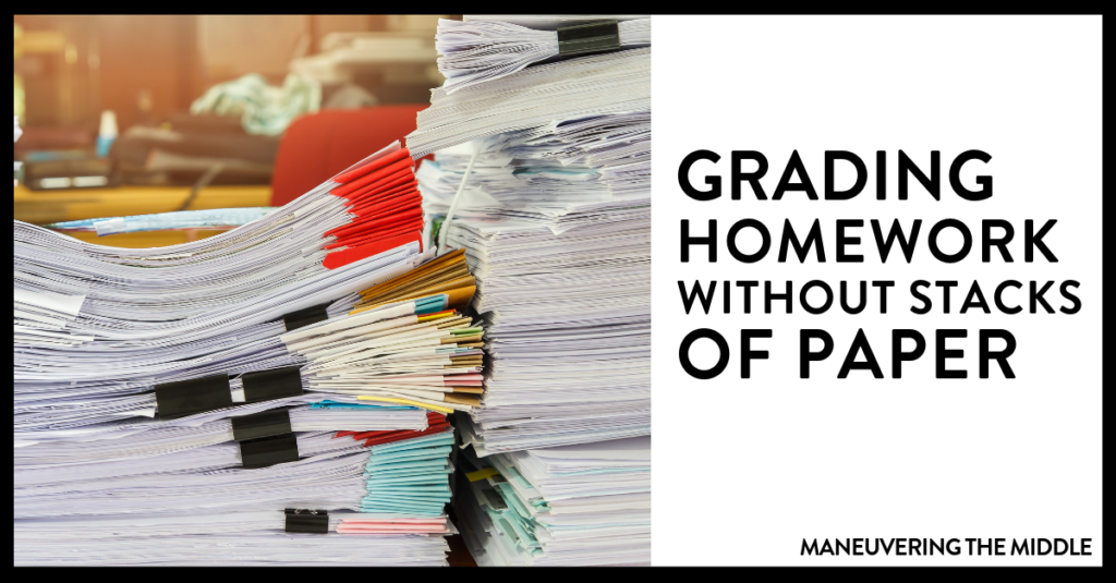 Grading math homework doesn't have to be a hassle.  Read how to grade and organize it efficiently with a homework agenda.  | maneuveringthemiddle.com