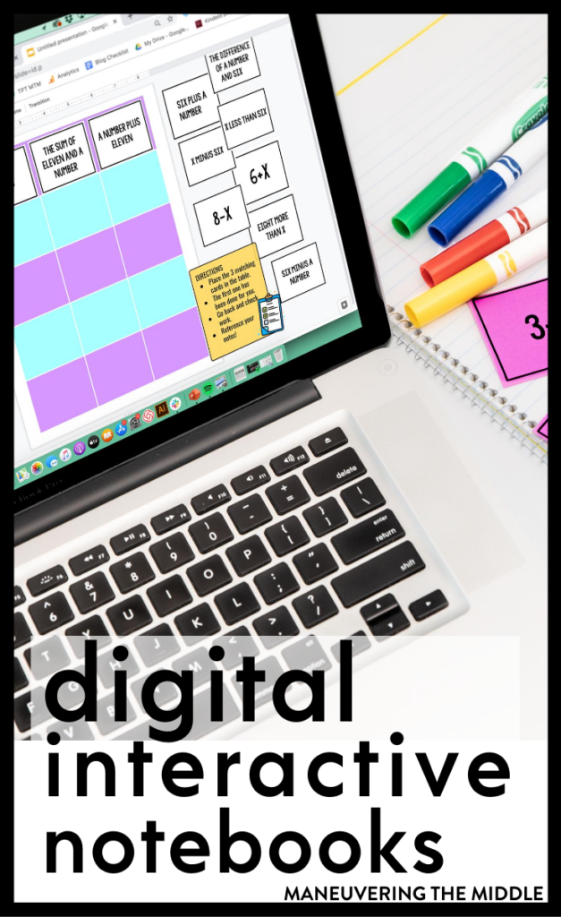Are digital interactive notebooks right for you and your students? Check out our thoughts for this new teaching trend on the blog. | maneuveringthemiddle.com