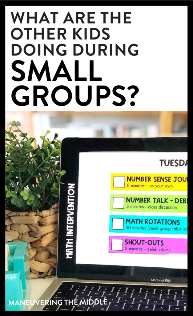 Tips and ideas for managing small group instruction to keep your students engaged while you are working with a small group!