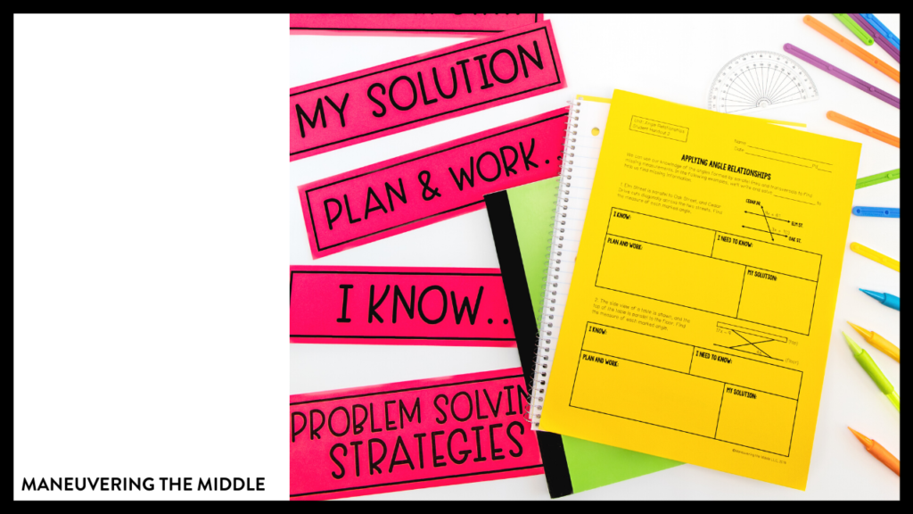 Problem solving strategies are a must teach skill. Today I analyze strategies that I have tried and introduce the strategy I plan to use this school year. | maneuveringthemiddle.com